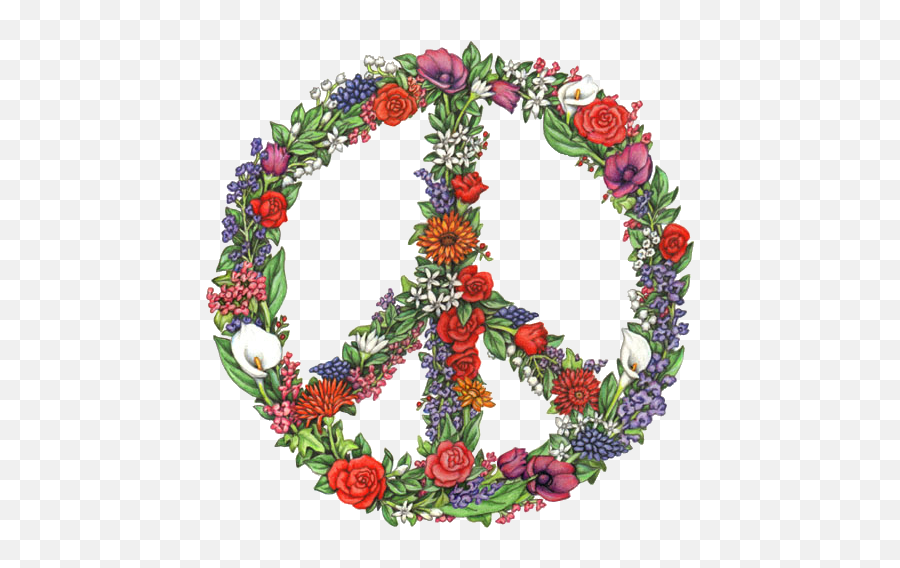 Download Peace Flower - Watercolor Floral Peace Sign Emoji,Flower Emoji Symbol