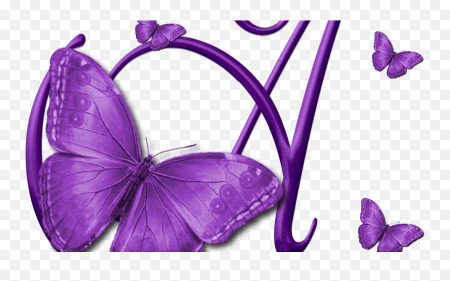 Pin - Purple Butterfly Letter Emoji,Cruz Emoticon Teclado