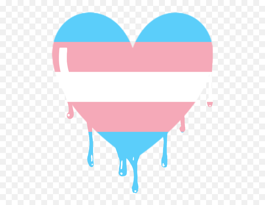 Heart Lgbt Trans Pride Sticker - Melting Hearts Emoji,Trans Heart Emoji