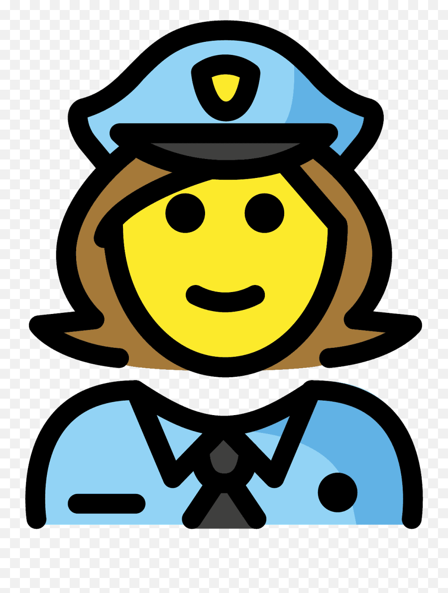 Woman Police Officer Emoji Clipart Free Download - Emoji,Cop Badge Emoticon