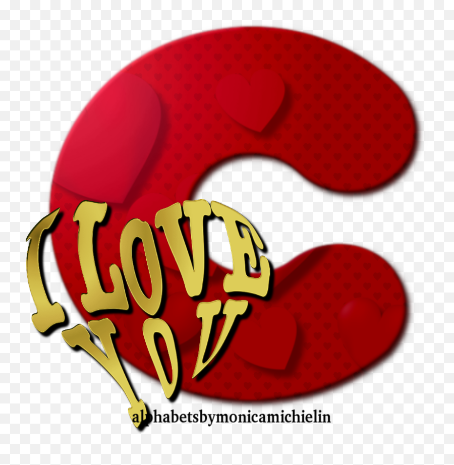Monica Michielin Alphabets 6 - Red Hearts Golden U0027i Dot Emoji,Emoticon Flag Eua