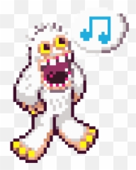 Mammott Is Making Its Debut In Pixel Dodgers - Jammer Splash My Singing Monsters Pixel Art Emoji,Dodger Emojis For My Phone