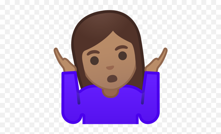 Person Shrugging Emoji With Medium - Woman Shrugging Emoji Meaning,Shruggin Emoticon