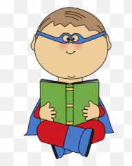 Super Reader Clipart - Clipart Suggest Superhero Reading Clipart Emoji,Mellonhead Emoticon