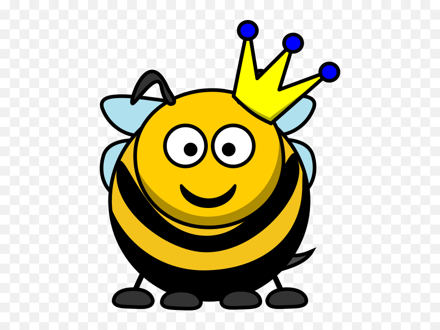 Cartoon Queen Bee Clip Art At Clkercom - Vector Clip Art Cartoon Animal Bee Clipart Emoji,Religious Crown Emoticons