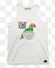 Coke Flakes Tank - Sleeveless Emoji,Glory Boyz Tank Top Emojis Shirt
