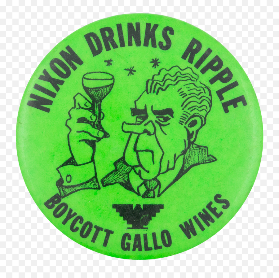 Nixon Drinks Ripple - United Farm Workers Flag Emoji,Manholding Drink Emoticon