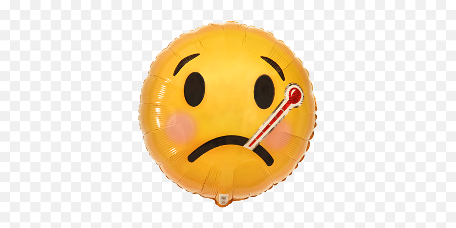 Smiley Fieber Ballon Emoji,Geburtstags Emoticon