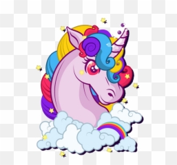 Kawaii Unicorn Horse Fantasy Head - Cartoon Unicorn Png Emoji,Unicorn Head Emoji
