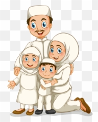 Download Free Png Muslim Family Png Images Transparent - Family Muslimah Vectkr Emoji,Father Emoji