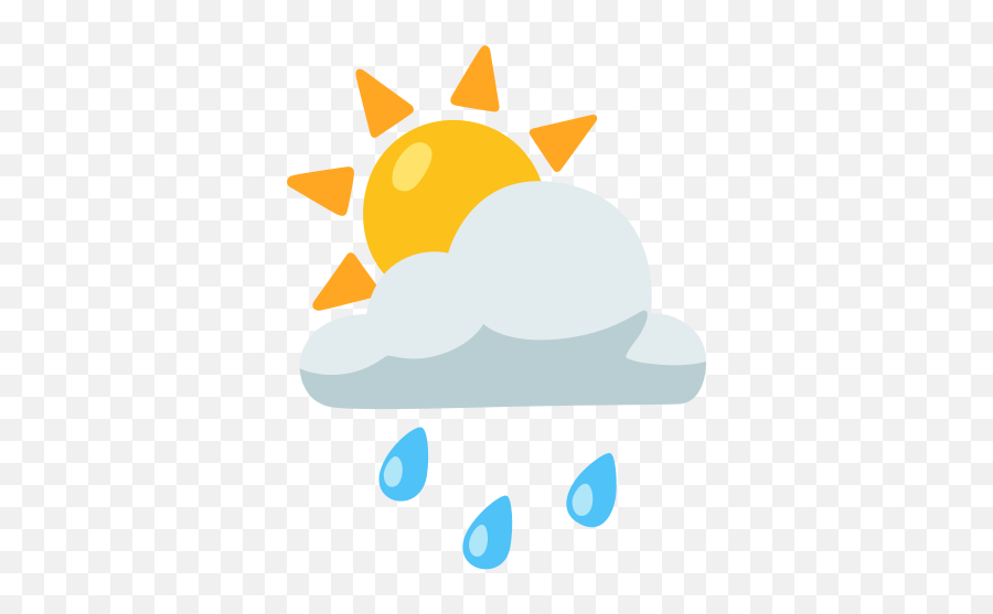 Sun Behind Rain Cloud Emoji,Weather Emoji Png