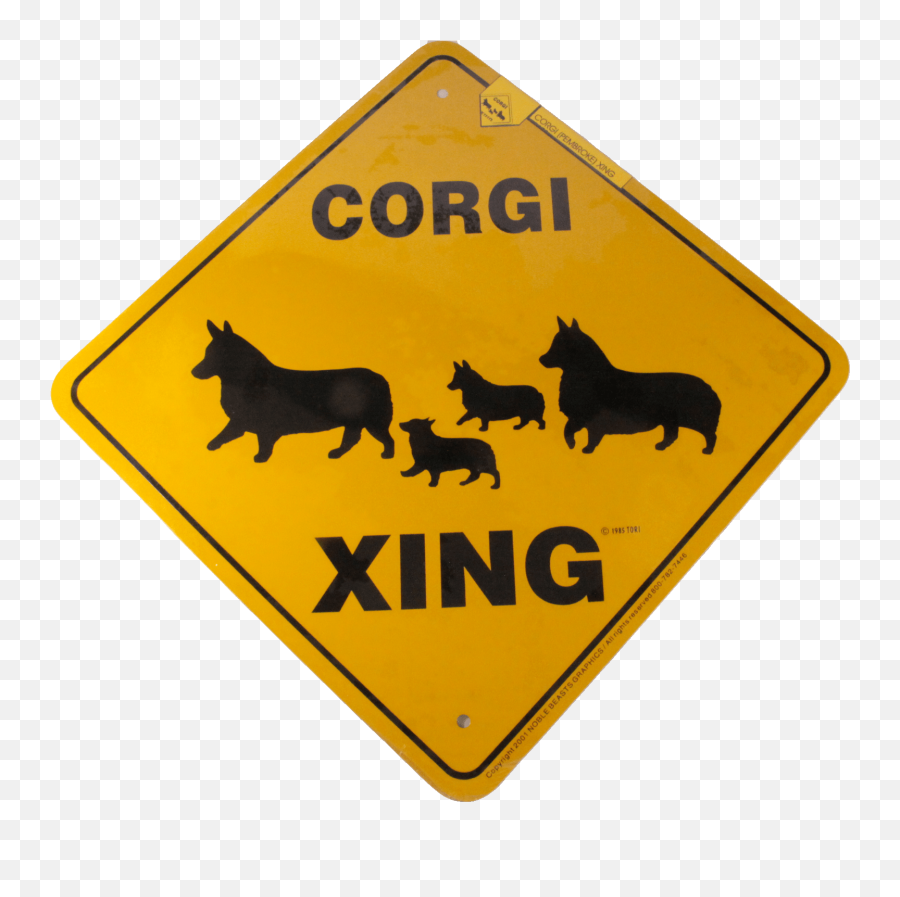 Dog Collectables Cardigan Welsh Corgi Dog Crossing Xing Sign - Oamaru Emoji,Welsh Flag Emoji