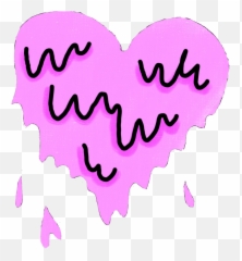 Art Pink Heart Pinkheart Drip Dripping - Sticker Overlays Tumblr Pink Emoji,Dripping Heart Emoji