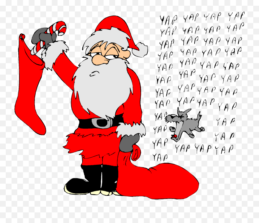 Painted Sad Santa Claus With A Bag Of - Red Christmas Holiday Clip Art Emoji,Santa Emotions