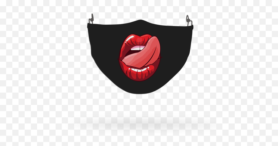 Pink Lips Pattern Face Covering Print 2 - Celebrity Language Emoji,Pink Lips Emoji