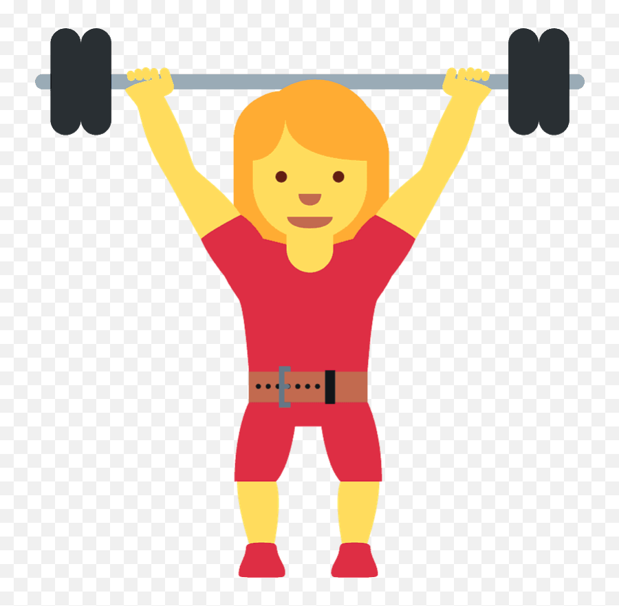 Woman Lifting Weights Emoji Clipart Free Download - Emoji Gimnasio,Pull Emoji