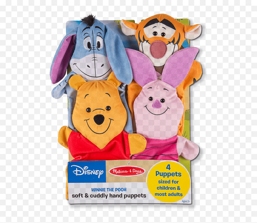 Winnie The Pooh Soft And Cuddly Hand Puppets - Melissa And Doug Winnie The Pooh Emoji,Eeyore Emotions