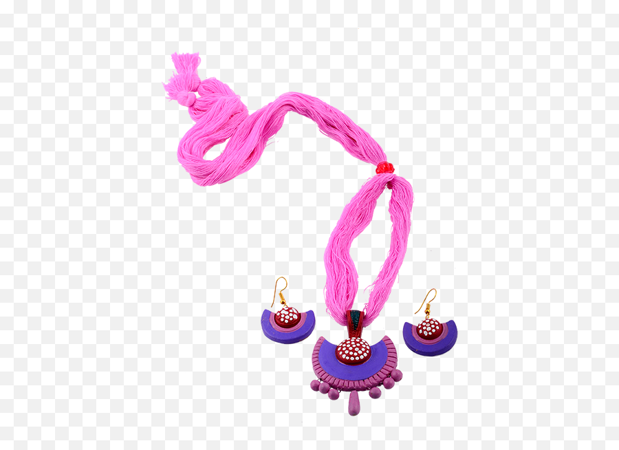 Buy Terracotta Pink Purple Necklace Emoji,Sun And Moon Emoji Necklaces