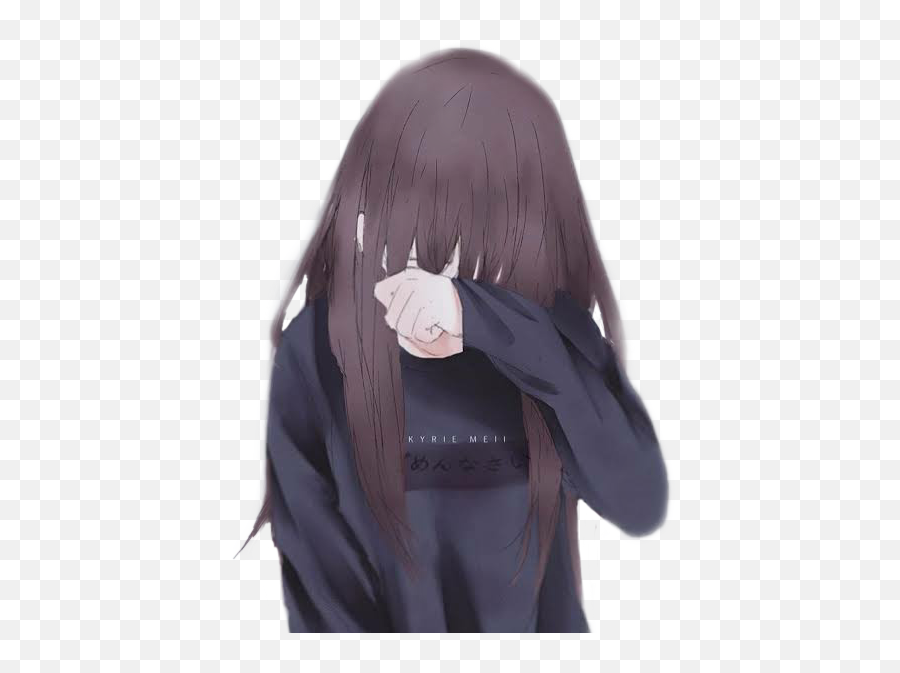 The Most Edited - Anime Girl Cry Glitch Emoji,Zen Crying Emoji