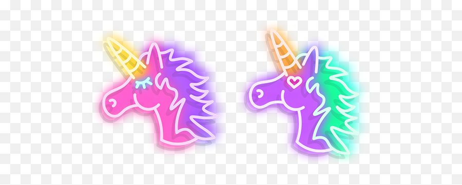 Pink And Purple Unicorn Neon Purple Unicorn Neon Purple - Unicorn For Cursor Emoji,Sweet Emotions Doggie Paw Balm