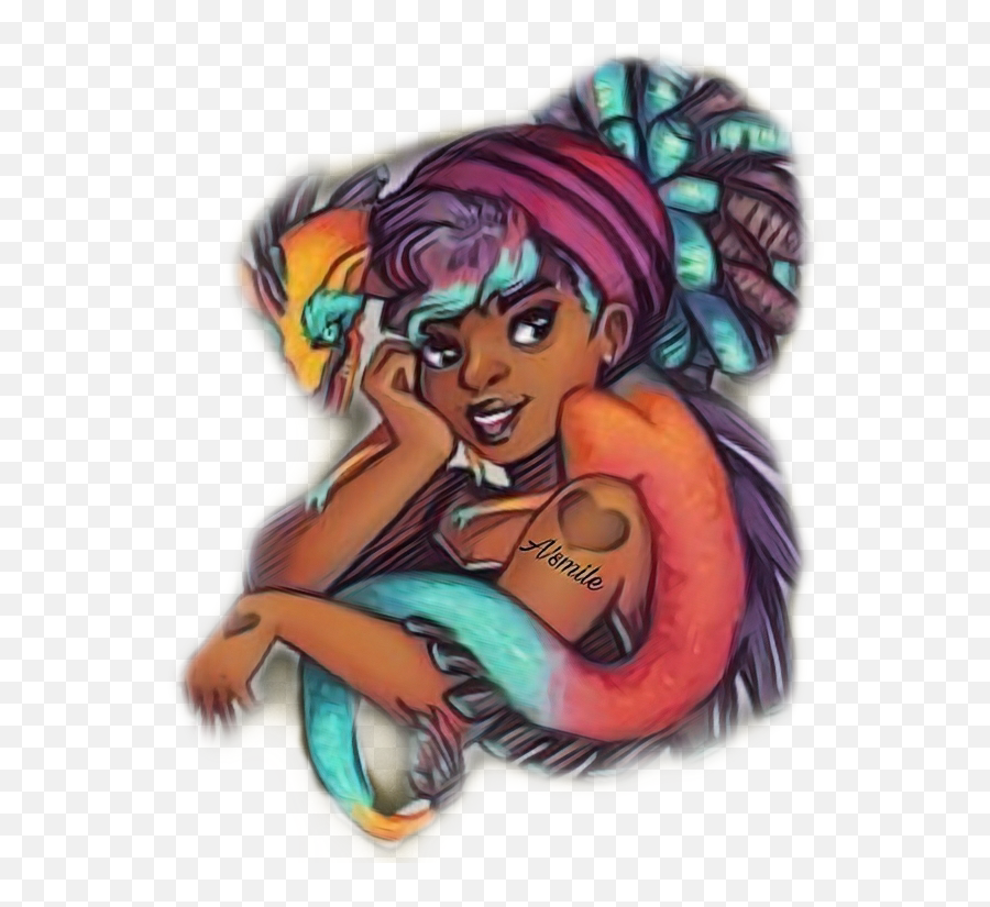 Asweetsmile1 African Women Woman Sticker By Au0027smile - Mermaid Emoji,Emoji Peace Girl