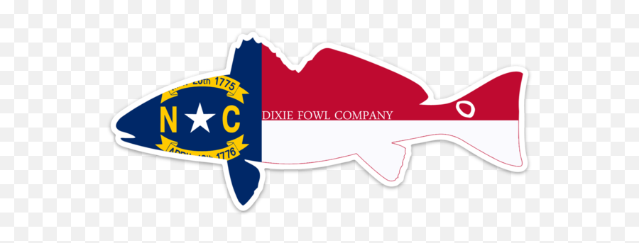 North Carolina Vinyl State Flag Decal - Redfish South Carolina Decal Emoji,Emoticon Con Parche