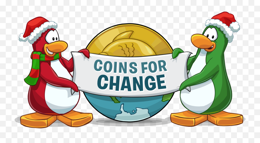 Coins For Change 2007 - Coins For Change Club Penguin Island Emoji,Horn Emoticon Club Pegnuin