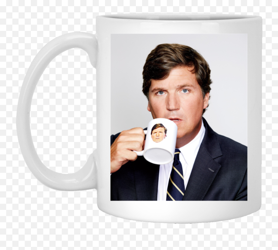 Tucker Carlson Drinking Out Of A Tucker - Tucker Carlson With Mug Emoji,Tucker Carlson Emotion