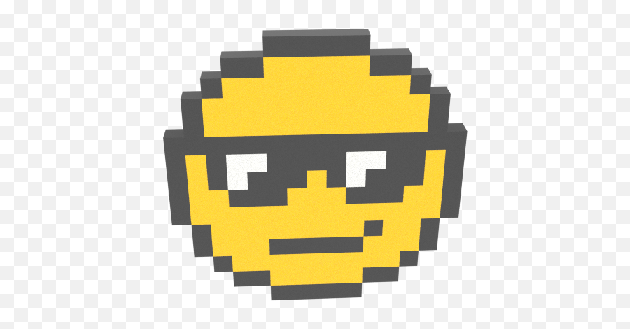 Waylon Lius 3d Pixel Art Creation - Smile Face Pixel Art Emoji,Battle Bus Emoticon