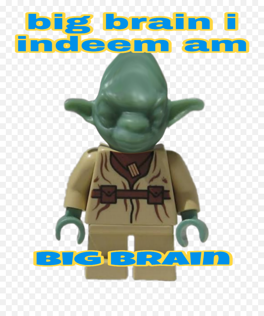 Big Brain Sticker - Yoda Emoji,Big Brain Emoji
