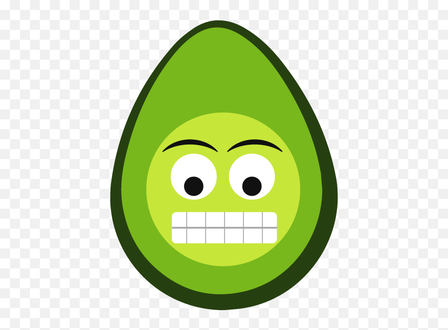 Scared Eyes Png - Scared Avocado Cartoon 1296617 Vippng Happy Emoji,Small Avocado Emojis