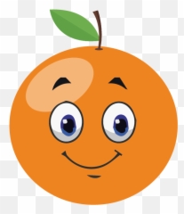 Fruit Expression Smile Orange - Happy Emoji,Thanksgiving Emoticon Code