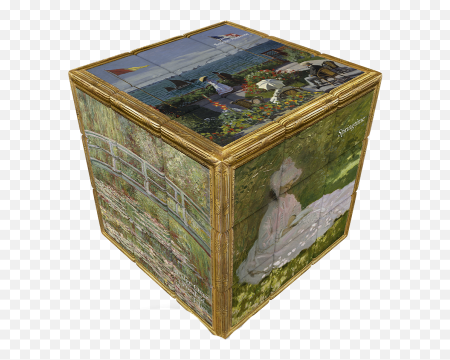 V - Cube 3 Flat 3x3x3 Monet 3x3 Puzzle Master Inc Cubo Rubik Van Gogh Emoji,Plants Emotions Art