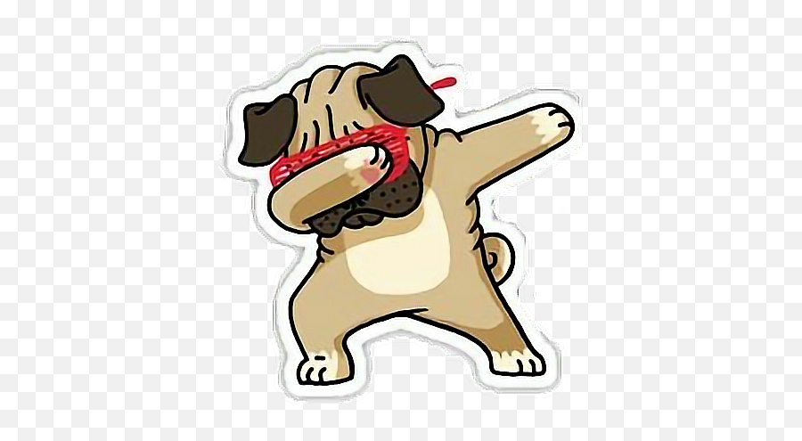 Dap Sticker - Swag Dog Cartoon Emoji,Dap Emoji