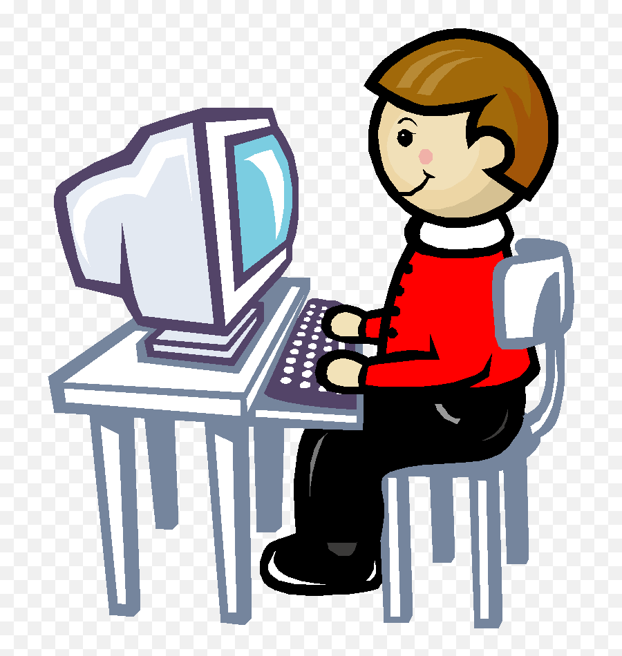 Computer Assisted Instruction Clipart - Use Computer Clip Use A Computer Clipart Emoji,Emoticon Using Computer Keyboard