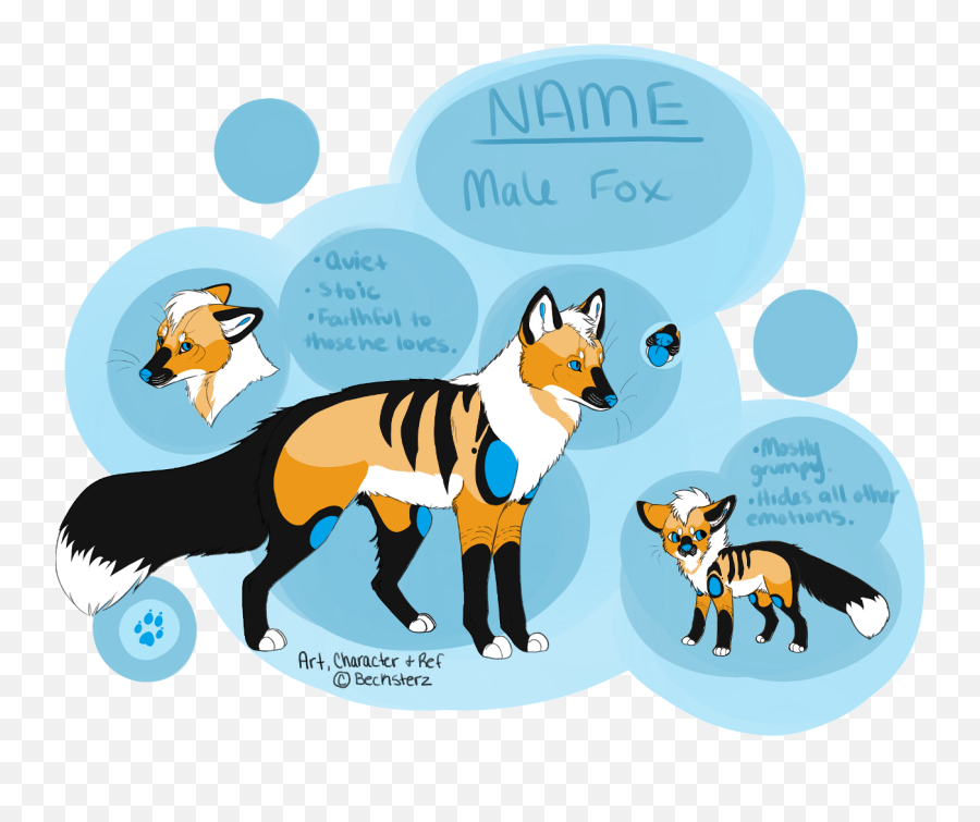Nameless Ref By Becksterz - Fur Affinity Dot Net Dog Emoji,Fox Amnimal Emotions