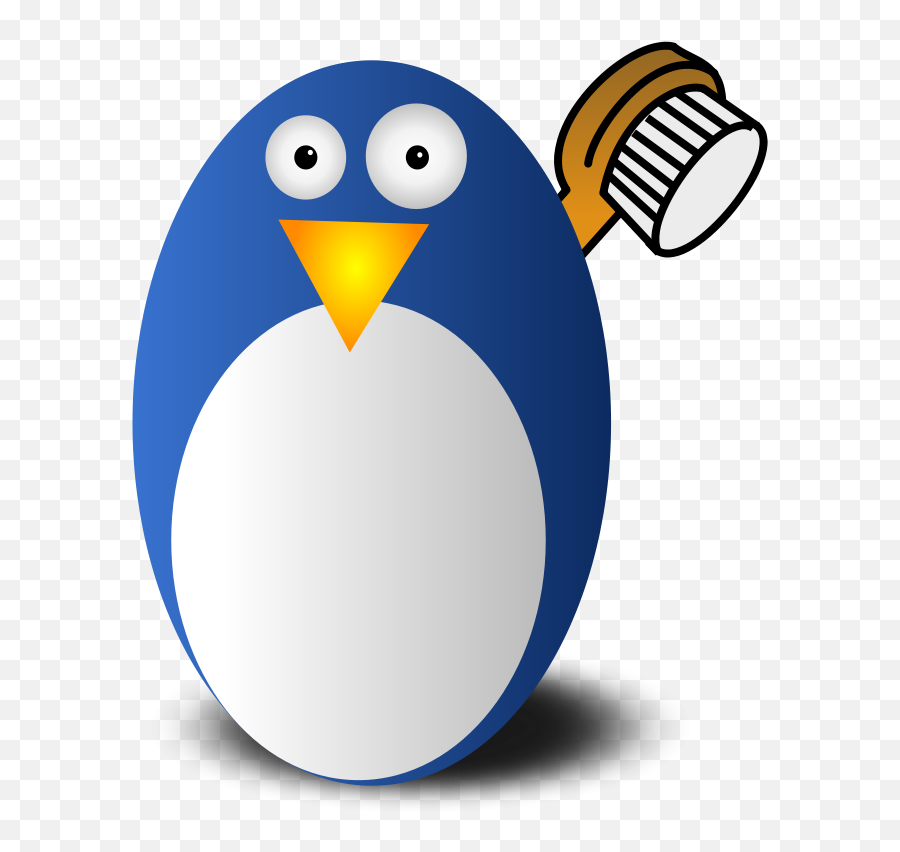 Tux Tux The Penguin Python Linux Public Domain Image - Freeimg Animals Clip Arts For Kids Emoji,Penguins Cleaning Emoticon