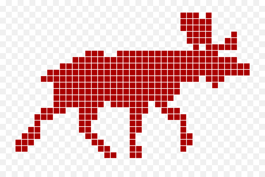 Red Pixelated Moose Free Image Download Emoji,Embroidery Emotions Faces