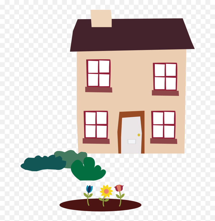 Waving Neighbours House Clipart - Vertical Emoji,Pink Emoji House