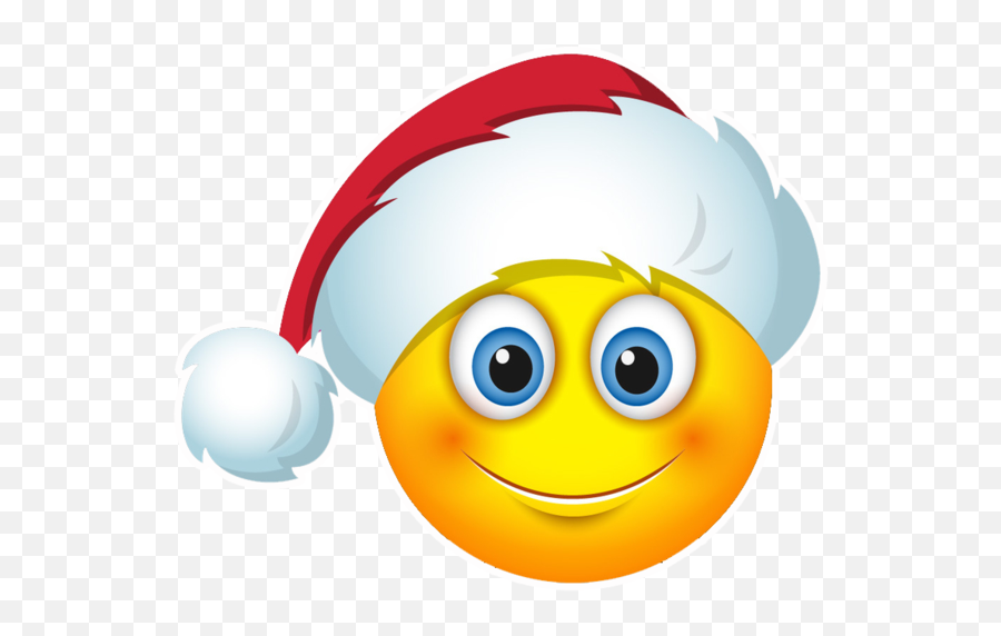 Smiley Santa Claus Emoji Emoticon - Smiley Pere Noel Animé,Santa Emoji