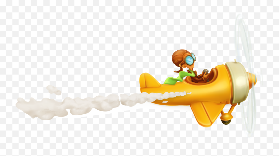 Download Cute 0506147919 Creative Vector Airplane Pilots - Cartoon Airplane Vector Png Emoji,Animated Plane Emoticons