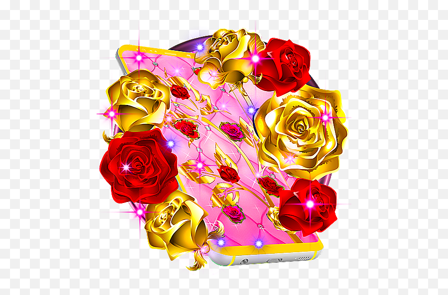 Golden And Red Roses Live Wallpaper U2013 Google Play Ilovalari - Golden Red Roses Emoji,Emoji Wallpapers Tumblr