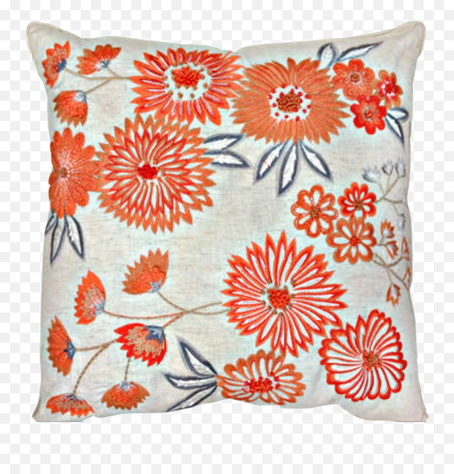 Pillow Coral Flowers Decor Sticker - Decorative Emoji,Flower Emoji Pillow