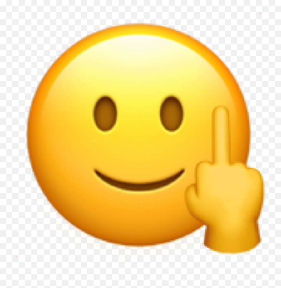 Emoji Smile Middlefinger No Cap Lmao - No Cap Emoji Png,Cap Emoji