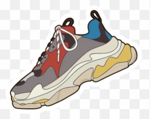 Balenciaga Triple S Sneaker Sticker - Sneakers Sticker Emoji,Star Shoes Emoji