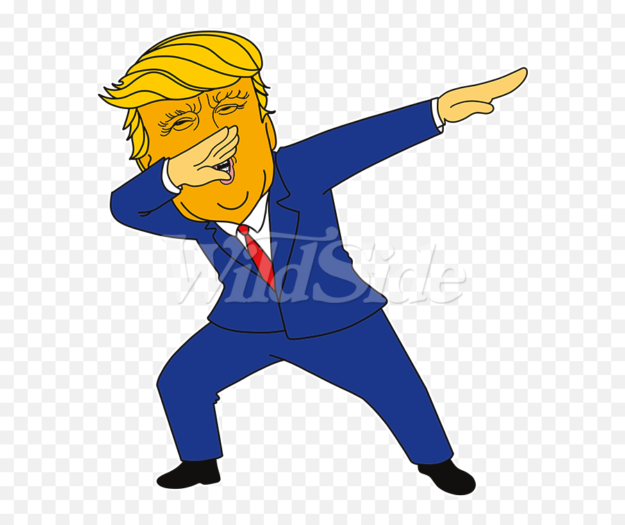 Cartoon Trump Dabbing - Cartoon Clipart Full Size Clipart Donald Trump Dabbing Emoji,Free Trump Emoji