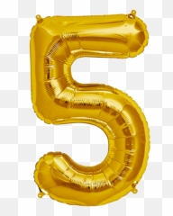 Number Five 5 Jumbo Gold Foil Balloon - 5 Number Balloon Emoji,Emoji Birthday Stuff