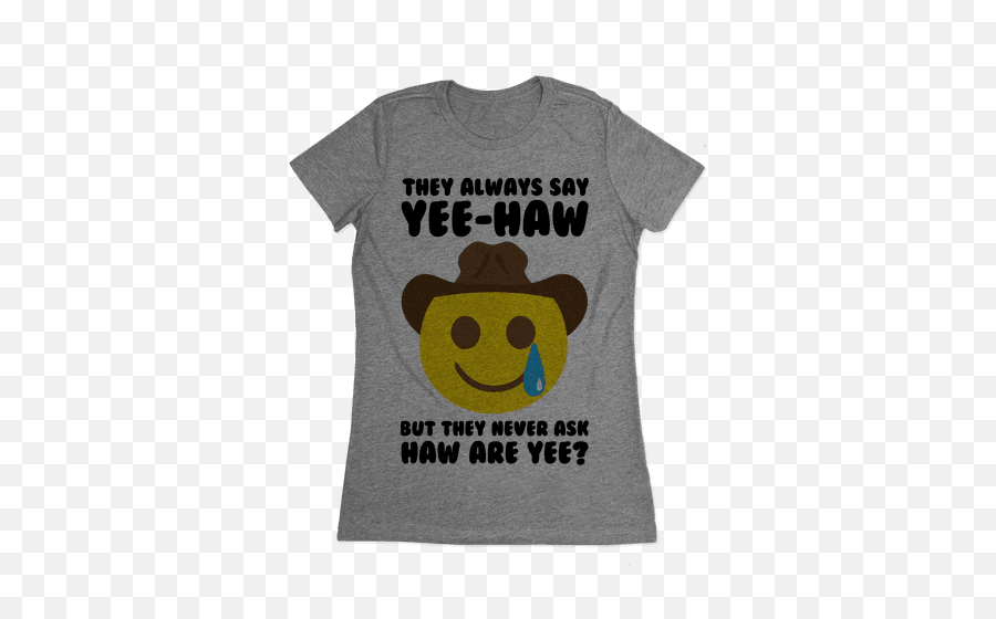 Country T Shirts Womens T - Short Sleeve Emoji,Yee Haw Emoticon