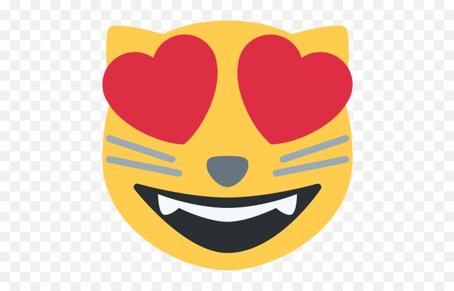 Smiling Cat Face With Heart - Cat Emoji With Heart Eyes,Smiling Emoji
