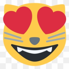 Smiling Cat Face With Heart - Cat Emoji With Heart Eyes,Smiling Emoji